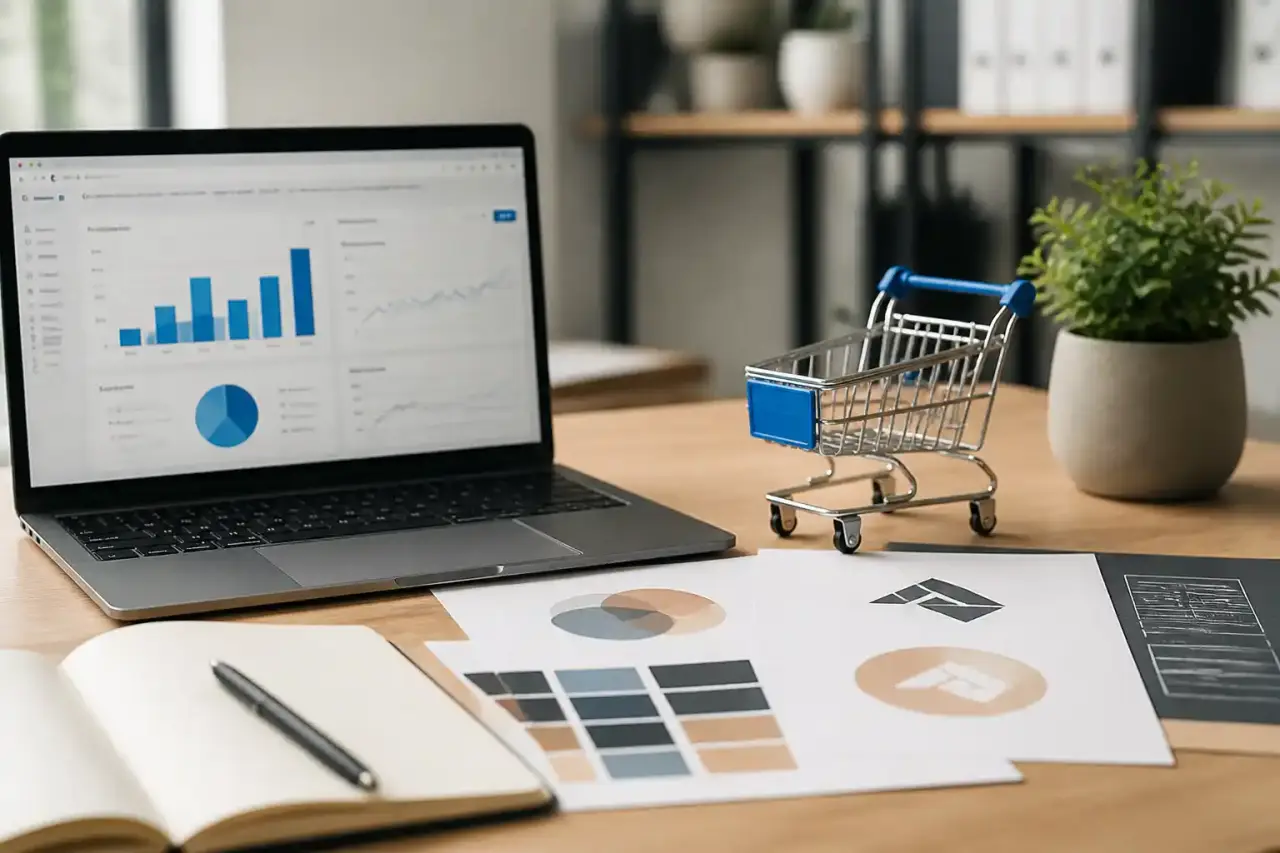 Illustration de branding et publicités digitales